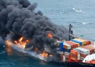 Compañías navieras investigan cómo combatir los incendios en alta mar