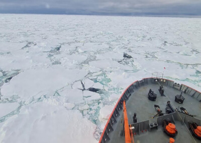 El rompehielos ARA “Almirante Irízar” logró atravesar el témpano A81