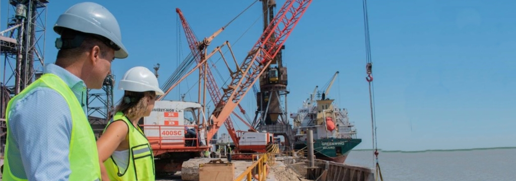 El subsecretario de Puertos recorrió las obras del puerto bonaerense de San Nicolás