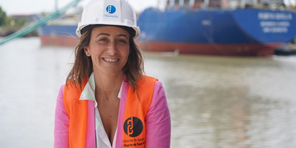 Carla Monrabal cumple tres años como presidenta del Puerto Dock Sud