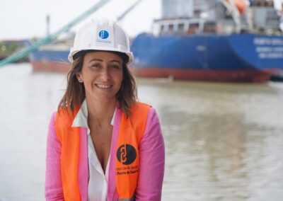 Carla Monrabal cumple tres años como presidenta del Puerto Dock Sud