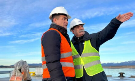 Patricio Hogan visita las obras portuarias en Tierra del Fuego
