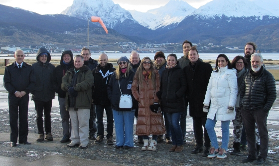 Funcionarios del Inidep y BID visitaron los terrenos donde se construirá el pañol logístico para los buques, en Ushuaia