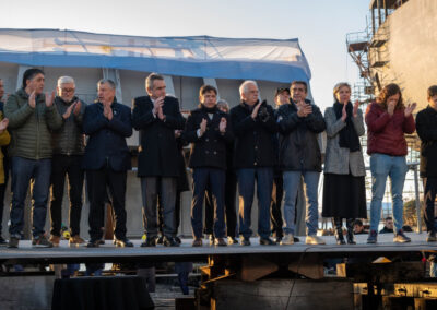 Astillero Río Santiago: Ceremonia de botadura de la compuerta para Puerto Belgrano