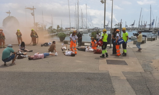 Puerto de Valencia simula un ataque terrorista para testear el uso de nuevas tecnologías