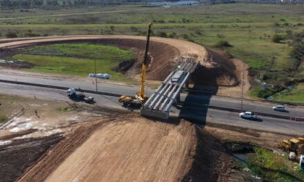 Avanzan los trabajos en la nueva bajada de la Autipista La Plata-Buenos Aires