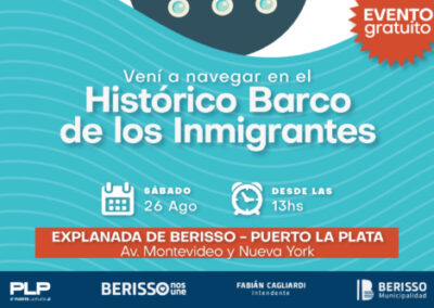 El puerto La Plata invita a un paseo en el histórico Barco de los Inmigrantes