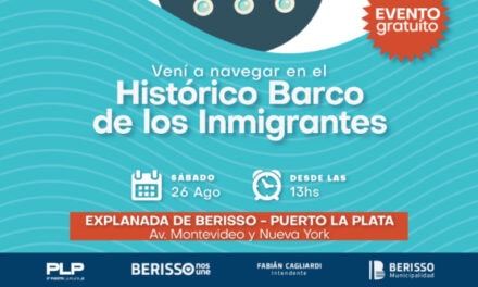 El puerto La Plata invita a un paseo en el histórico Barco de los Inmigrantes