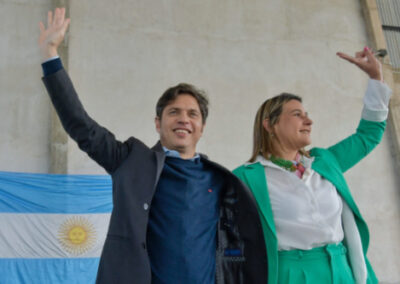 Cecilia Comerio, titular del puerto San Nicolas, recibió al Gobernador Kicillof