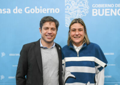 Cecilia Comerio participa en reunión con el gobernador Axel Kicillof 