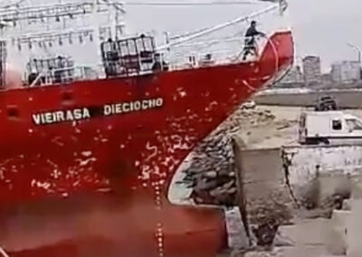 Choque del Buque “Vieirasa Dieciocho” en Mar del Plata: Empresa se hará cargo de los daños
