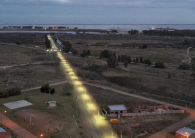 Se completó la iluminación del camino a Puerto Rosales