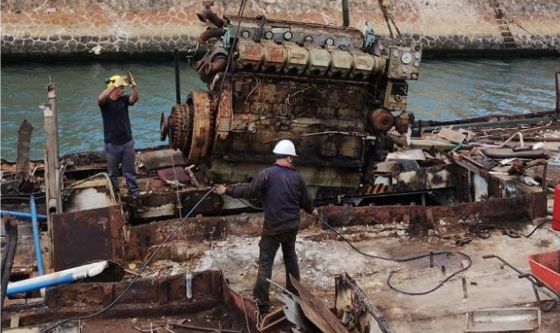 El puerto de Mar del Plata recupera espacio con el desguace de buques inactivos