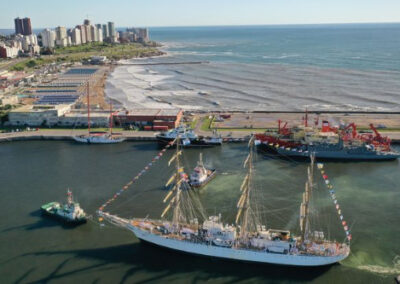 La Fragata ARA Libertad llegó a Mar del Plata para celebrar el 150° Aniversario de la Ciudad