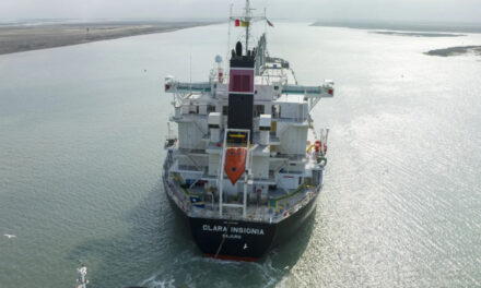 Interrupción de la navegación en el río Paraná por varadura del Bulk Carrier Clara Insigna