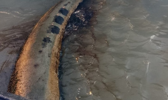 Puerto Rosales: informaron de la aparición de mancha oleosa en la ría bahiense 