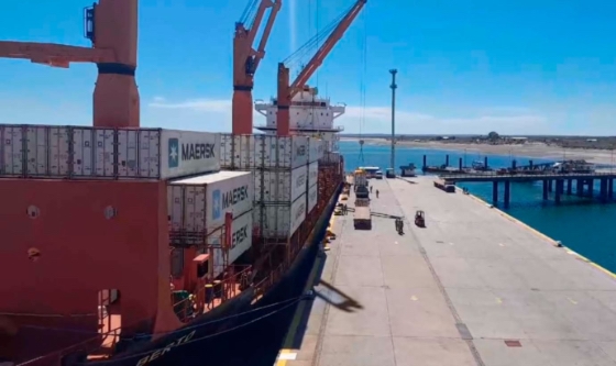 Puerto de San Antonio Este: Partió el primer buque de fruta de la temporada 