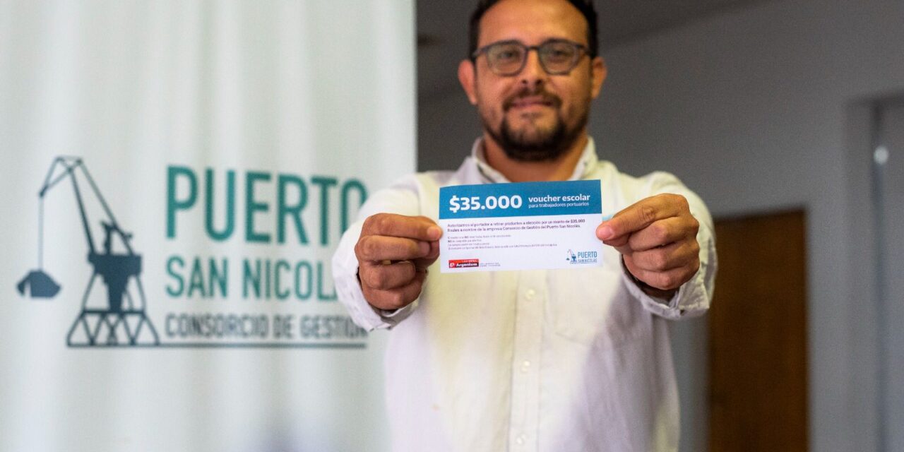 Bono escolar de 35 mil pesos para trabajadores portuarios de San Nicolás