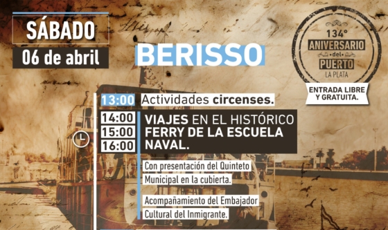 El Puerto de La Plata celebra su 134º aniversario con actividades culturales y de entretenimiento