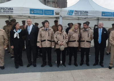 El Presidente recibió a un buque de la Guardia Costera estadounidense que llegó al Puerto de Buenos Aires