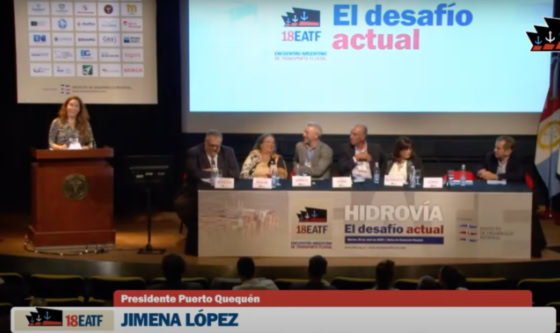 Jimena López destaca la importancia de los puertos en el XVIII Encuentro de Transporte Fluvial