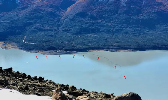 Alerta ambiental por posible derrame de hidrocarburos cerca del glaciar Perito Moreno