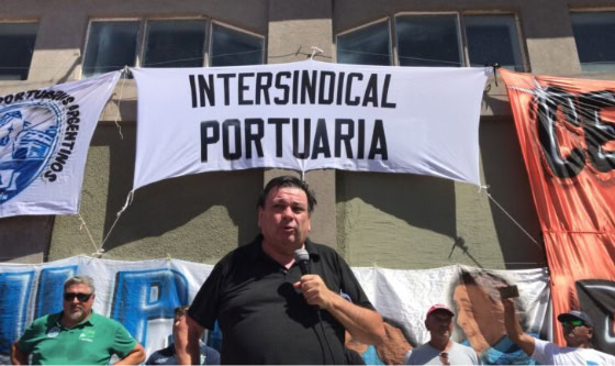 Unidad sindical portuaria en Bahía Blanca en respaldo a los Serenos de Buques
