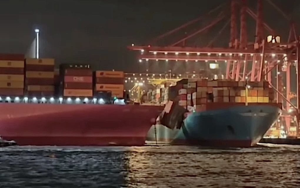Colisión entre buques de One y Maersk en la terminal de contenedores de Kwai Tsing, Hong Kong
