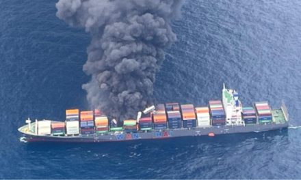 Explosiones y caos en el mar Arábigo: buque de carga en llamas frente a la costa de Kerala