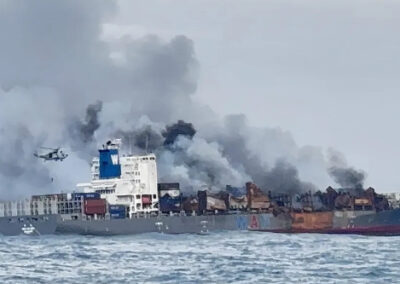Sri Lanka rechaza dar refugio al portacontenedores Wan Hai 503