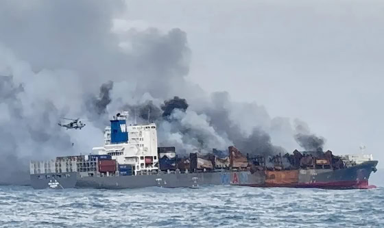 Sri Lanka rechaza dar refugio al portacontenedores Wan Hai 503