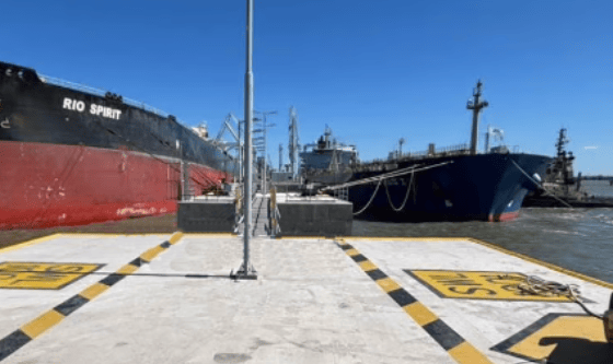 Dos buques, una sola terminal: Puerto Rosales mostró su nueva capacidad de exportación simultánea