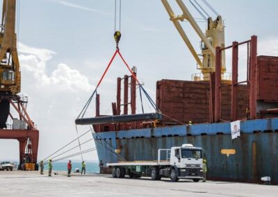 Los caños del GNL ya están en Río Negro: comienza la etapa logística
