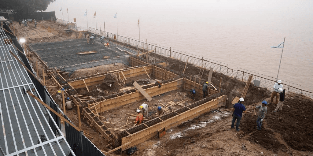 La Terminal Fluvial de Rosario avanza en la reconstrucción de sus muelles con 30 % de obra en 100 días