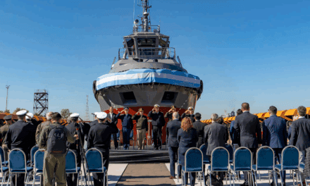 Botadura en Tandanor: el remolcador ARA «Pampero» inicia su camino hacia la Armada Argentina