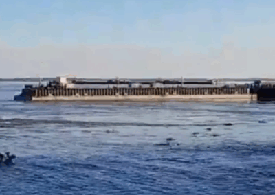 Un convoy de barcazas a la deriva en la Hidrovía Paraná-Paraguay generó una alerta de navegación en Isla del Cerrito