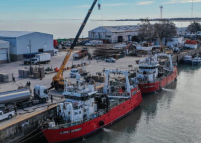 Campaña langostino Puerto Rosales: Conarpesa cerró el circuito con 140 toneladas exportadas