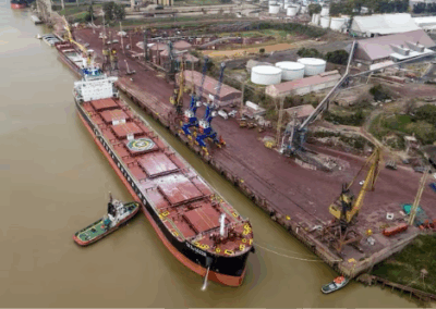 Puertos del norte bonaerense, entre fertilizantes y granos