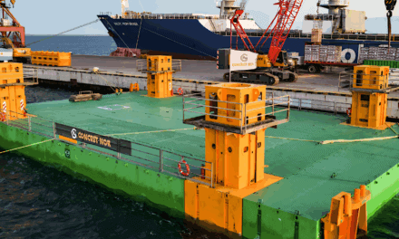 Concret-Nor avanza con el armado de la plataforma Combifloat C7 en San Antonio Este para el proyecto de VMOS