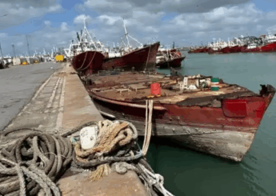 Puerto de Mar del Plata supera los 1.400 metros de muelles recuperados tras un nuevo operativo de desguace