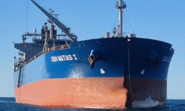 San Matías I amarró en Puerto Rosales tras el tramo Golfo San Jorge–Puerto Rosales bajo time charter con YPF