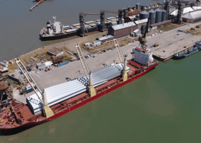 Zona Franca Buenos Aires Sur recibió más de 1.300 toneladas de equipos petroleros en una nueva operativa de carga de proyecto