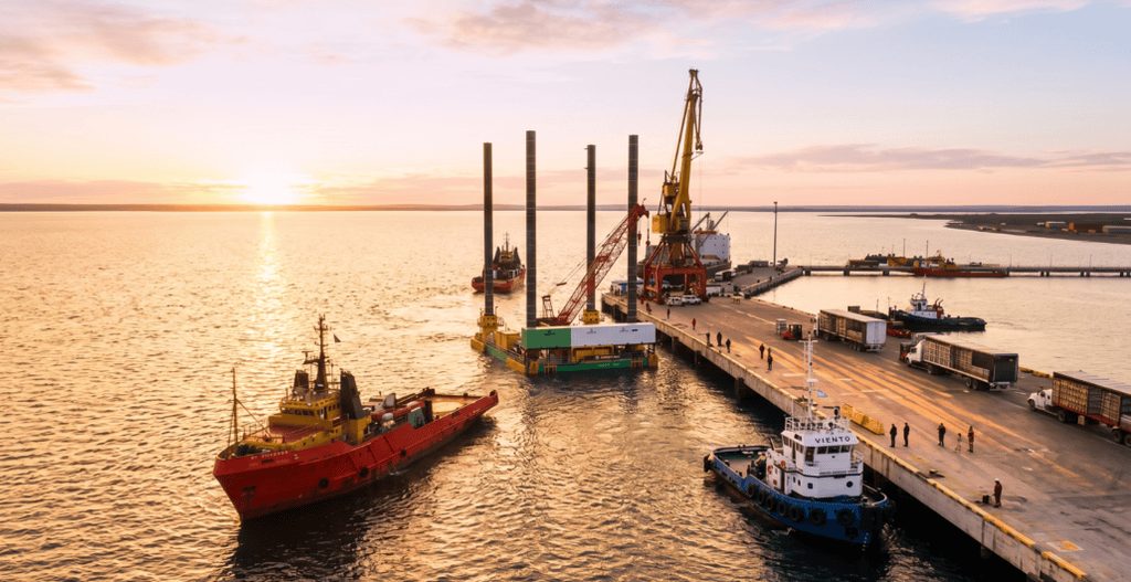 La flota de apoyo offshore del VMOS toma forma frente a Punta Colorada