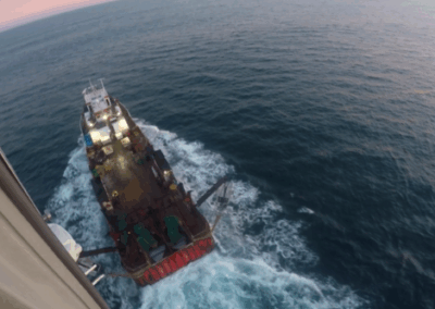 Prefectura Naval Argentina realizó una aeroevacuación sanitaria a 194 km de Bahía Blanca