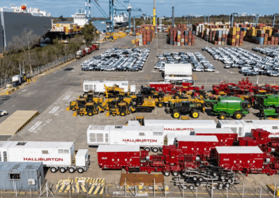 El primer set de fractura 100% eléctrico de Sudamérica entró al país por Zárate