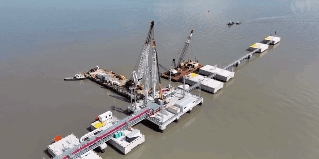 OTAMERICA completó el montaje de los brazos de carga de la tercera posición del muelle