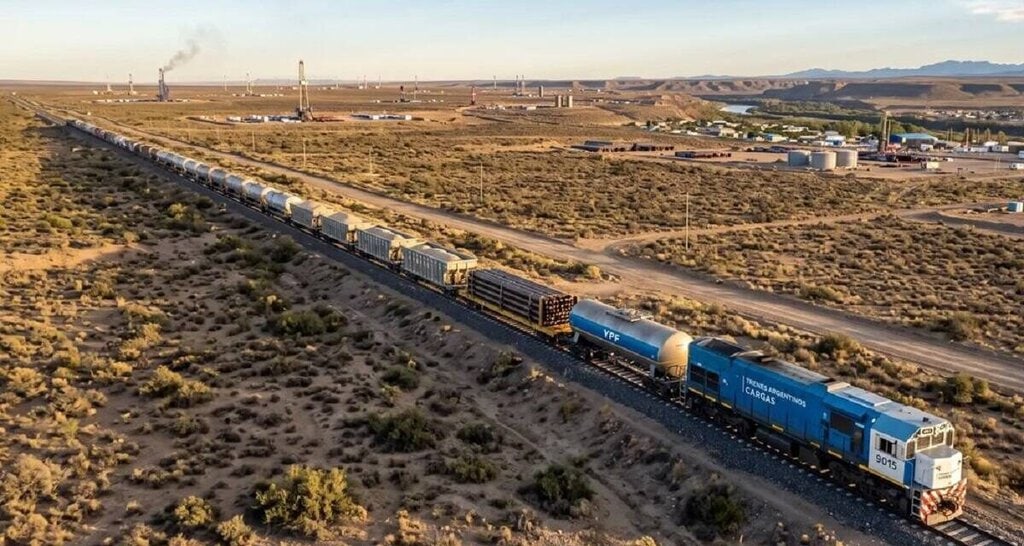 Arena para Vaca Muerta: YPF ya la mueve en tren desde marzo y arma un plan de cuatro vías