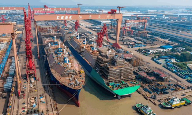 Industria naval: portacontenedores y supertanqueros saturan los astilleros chinos hasta 2030